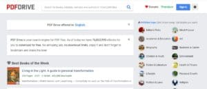 PDF Drive website to upload free ebook