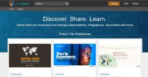 Slideshare to upload slide presentation