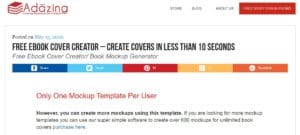 Adazing free 3d cover ebook mockup